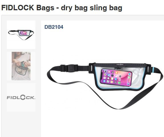 Fidlock Drybag sling Bag black/transpare