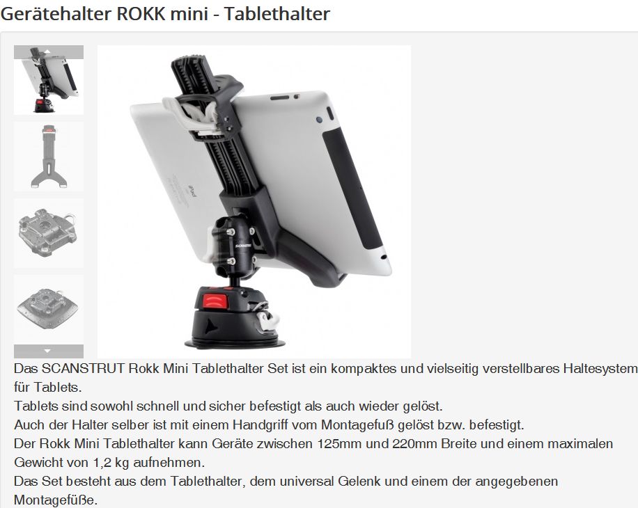 Tablethalter Rokk Mini RLS-508-401 Screw