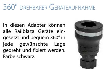 Geräteaufnahme 360 Grad drehbar schwarz