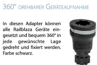 Geräteaufnahme 360 Grad drehbar schwarz