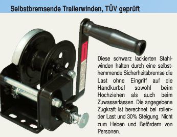 Anhängerwinde 1:4 selbstbremsend -360kg