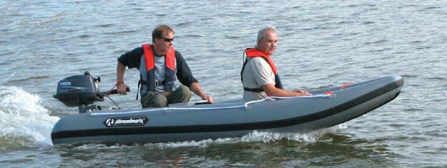 Schlauchboot Yukon 350 hellgrau - zum Schließen ins Bild klicken