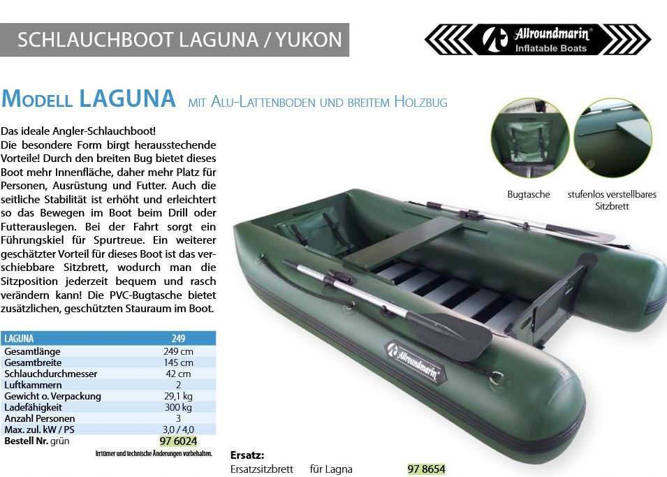 Schlauchboot Laguna 249 grün