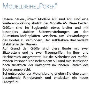 Schlauchboot Poker 430/51cm hellgrau/gra