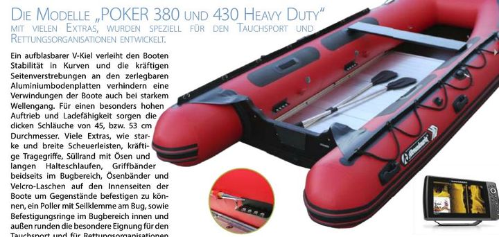 Schlauchboot Poker 430/38 Heavy Duty rot