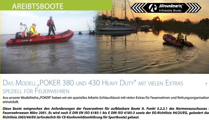 Schlauchboot Poker 430/51 Heavy Duty rot