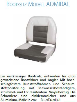 Steuersitz Admiral grau/anthrazit