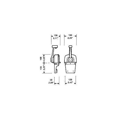 Eihebelschaltung B73 für 1Motor schwarz