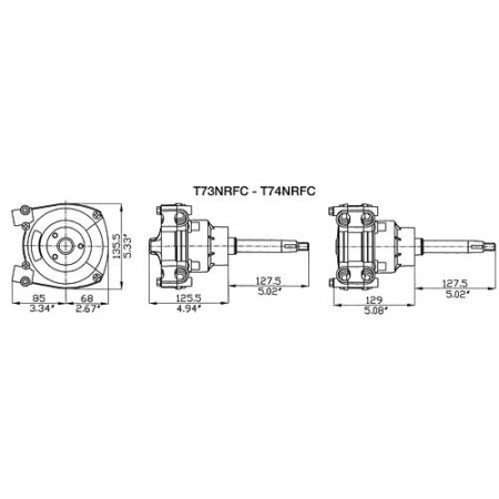 Doppelkabel-Lenkgetriebe T73NRFC M66 Kab