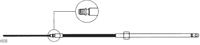 Lenkungskabel M58 7ft 2,14m