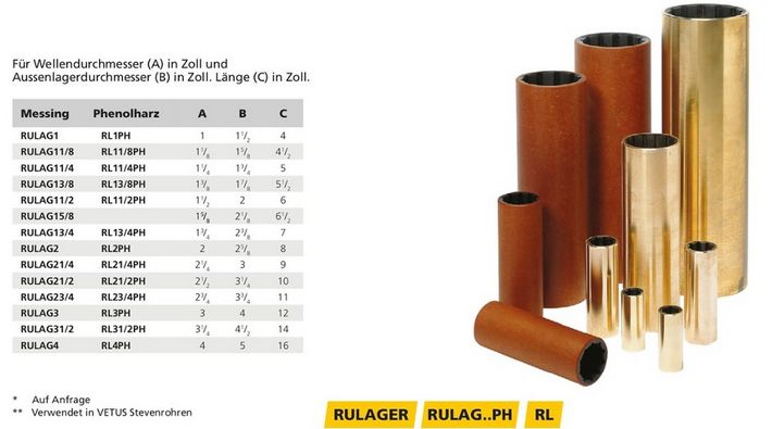 Vetus Gummilager Phenolharz Welle 2"