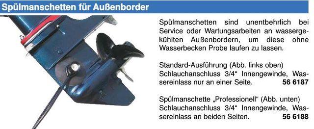 Spülmanschette für Außenborder 3/4Zoll