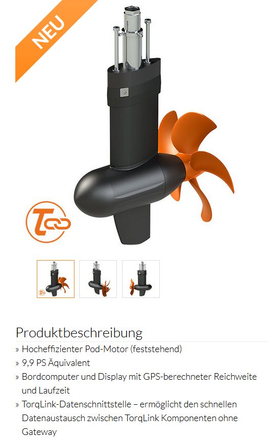 Torqeedo Cruise 6.0 FP TorqLink Flanschm