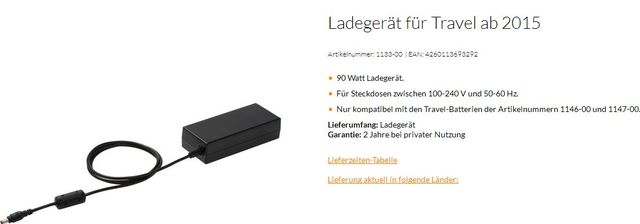 Torqeedo Ladegerät 90W für Travel ab2015