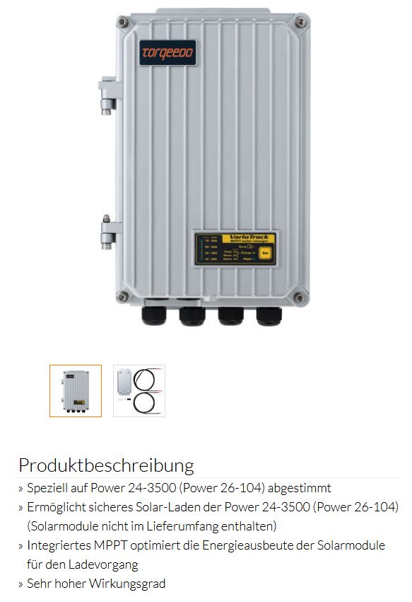 Torqeedo Solarschnellladeregler Power26-