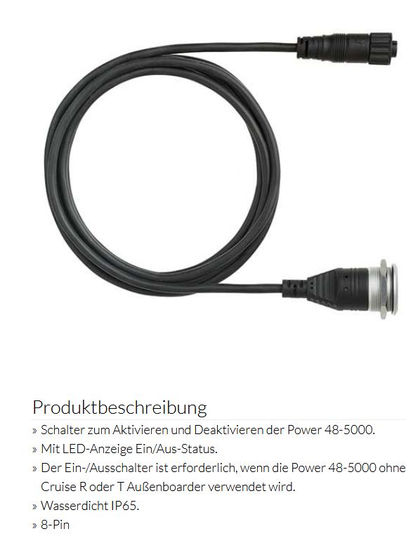 Torqeedo Ein/Ausschalter f Power 48-5000