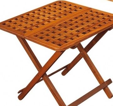 Tisch klappbar Teak 60x60/60x76cm - zum Schließen ins Bild klicken