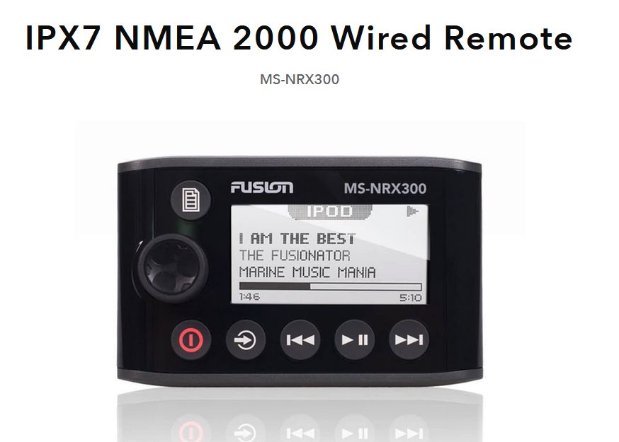 Fusion Kabelfernbedienung NMEA-Repeater - zum Schließen ins Bild klicken