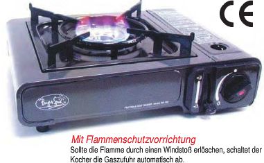 Kocher Gas niro Bright Spark f Kartusche - zum Schließen ins Bild klicken