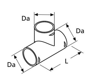 Webasto T-Stück D60 90° 60/60/60mm