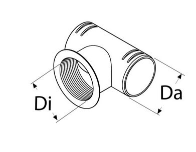 Webasto T-Stück D90/60/90mm mit Gewinde - zum Schließen ins Bild klicken