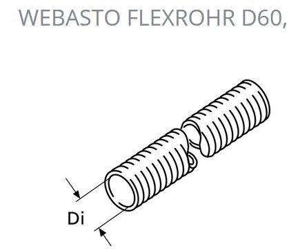 Webasto Flexrohr D60 APK 5m schwarz