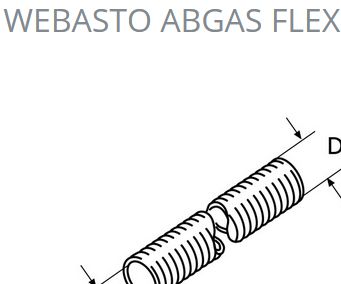 Webasto Abgasflexrohr dm24mm niro 1,5m