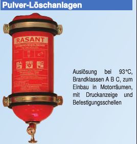 Feuerlöscher autom 2,5m3 ABC Pulver 2kg