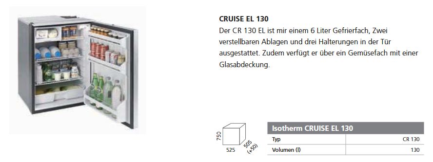 Isotherm CR130 Elegance silver 12/24V