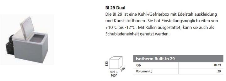 Isotherm BI29 Dual Einbaubox 12/24/230V