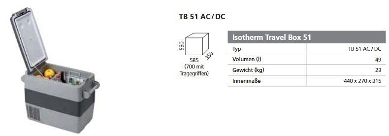 Isotherm TB51 Kühl/Gefrierbox 12/24/230V