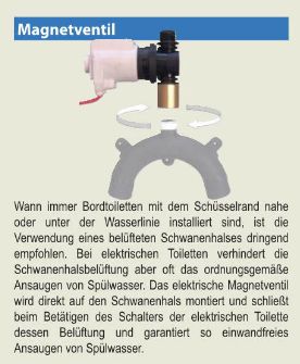 Jabsco Schwanenhalsmagnetventil 12/24V