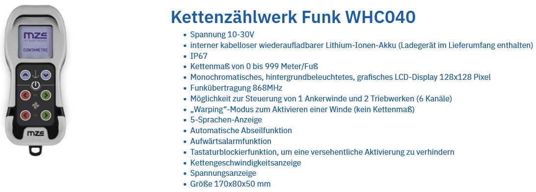 Funk-Fernbedienung WHC040 MZE Electonic