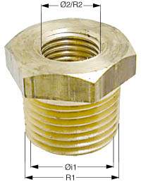 Reduzierstück 1/2-3/8 Zoll a/iGewinde