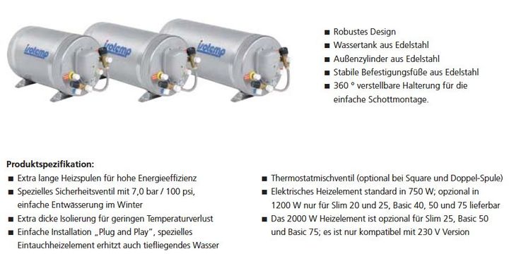 Boiler Isotemp Basic 40Ltr 230V/750W