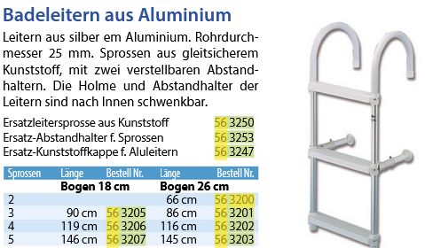 Badeleiter 2stufig zum Einhängen