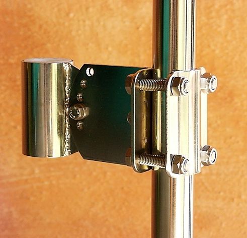 Gangwayhalterung verstellbar 30mm niro - zum Schließen ins Bild klicken