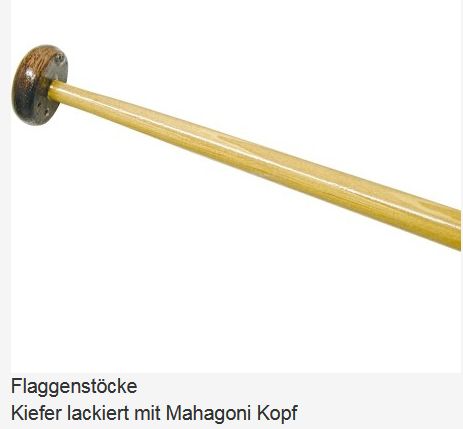 Flaggstock Kiefer 90cm 25mm