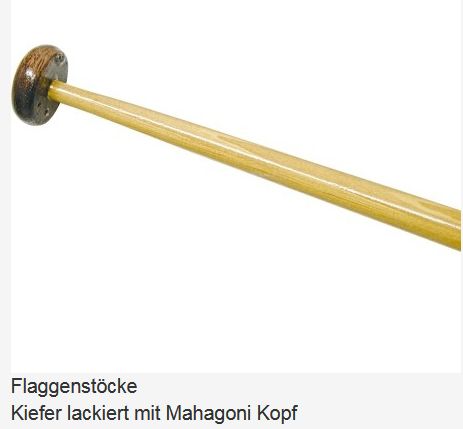 Flaggstock Kiefer 125cmx25mm