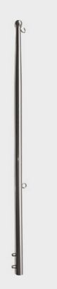 Flaggstock 750mm niro 25mm ohne Halter