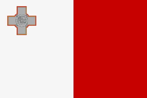 Flagge Malta 30x45cm - zum Schließen ins Bild klicken