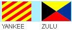 Flagge Y 30x45cm (Treibe vor Anker)