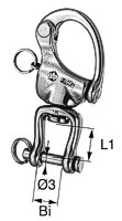 Schnappschäkel 70mm Gabel/Wirbel - zum Schließen ins Bild klicken