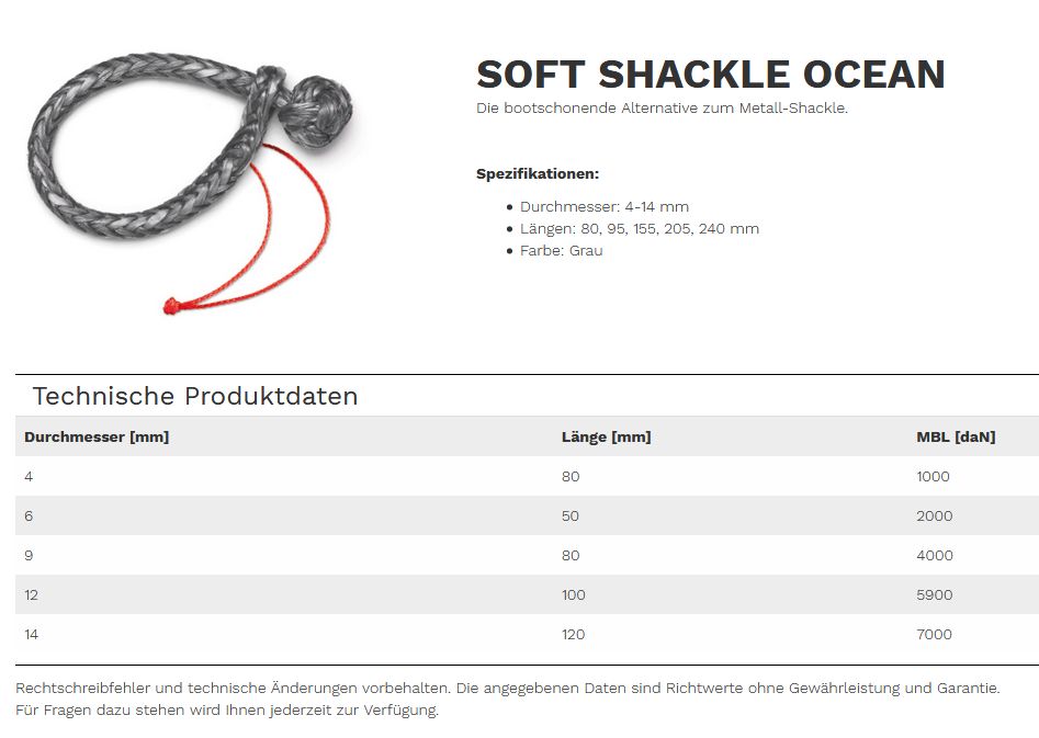Soft Schäkel XXL 14/100mm black 7000daN