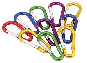 Karabiner alu div Farben und Größen