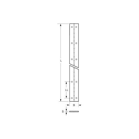 Klavierband 360x30mm niro