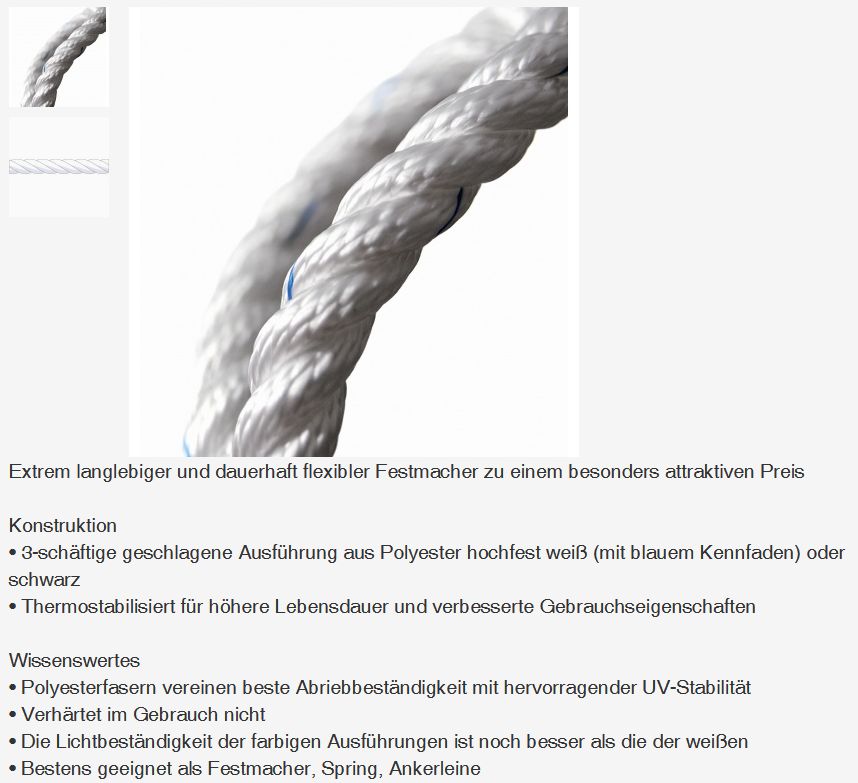 GeoTwist Polyester 6mm weiß 650daN