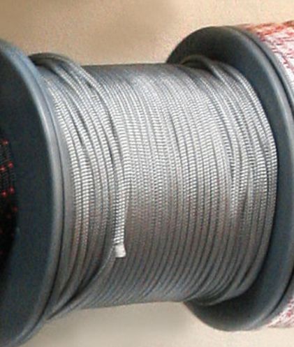 Fall Victoria 3mm silber Polyester - zum Schließen ins Bild klicken