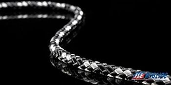 8-Plaited Dingy schwarz/silber 4mm - zum Schließen ins Bild klicken