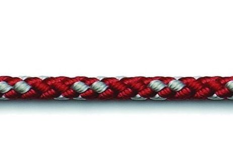 8-Plaited Dingy rot/silber 4mm
